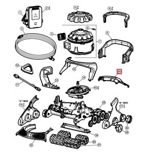 Вузол задньої кришки корпусу для пилососа Hayward AquaVac 650/600, чорний (RCX36131649236)