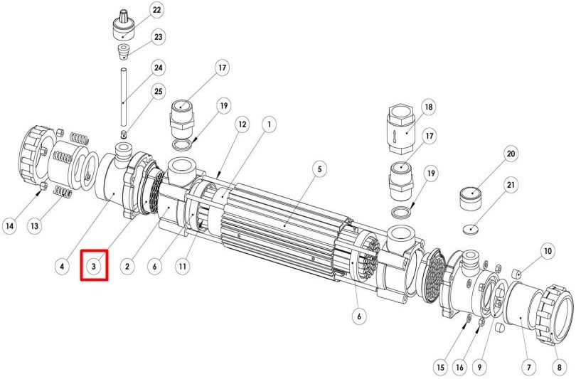 Фітинг-корзина теплообмінника G2 Elecro, 2 шт. 2 Фітинг-корзина теплообмінника G2 Elecro, 2 шт.