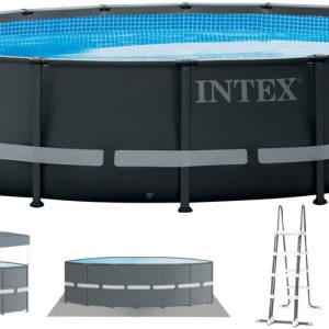 Каркасний басейн Intex 26334 ULTRA XTR (610х122 см) з пісочним фільтром, драбиною, підкладкою і тентом