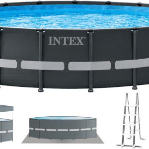 Каркасний басейн Intex 26340 ULTRA XTR (732х132 см) з пісочним фільтром, драбиною, підкладкою і тентом