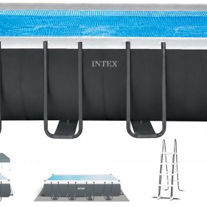 Каркасний басейн Intex 26374 ULTRA XTR (975х488х132 см) з пісочним фільтром, драбиною, підкладкою і тентом