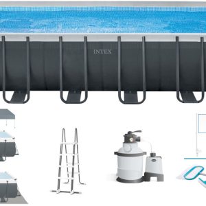 Каркасний басейн Intex 26378 ULTRA XTR (975х488х132 см) з пісочним фільтром, хлоргенератором і драбиною