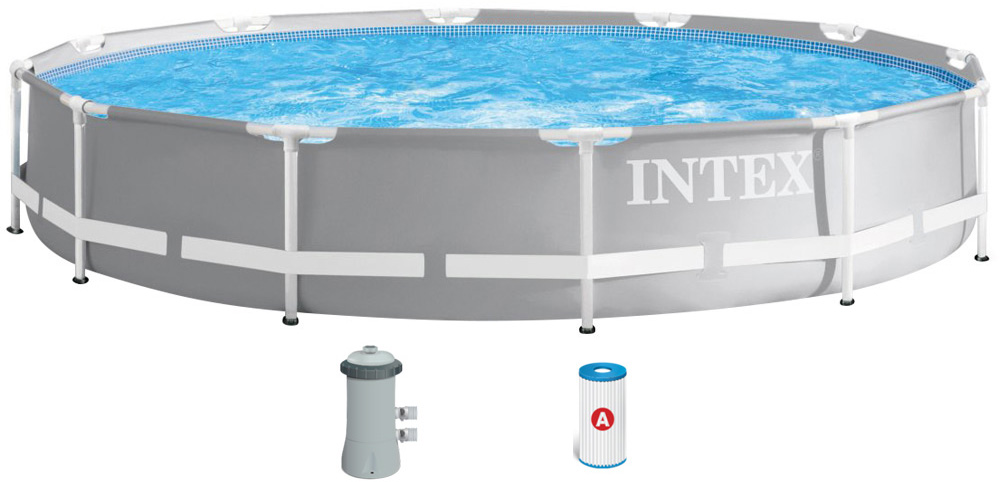 Каркасний басейн Intex 26712 Premium (366х76 см) з картриджним фільтром 1 Каркасний басейн Intex 26712 Premium (366х76 см) з картриджним фільтром