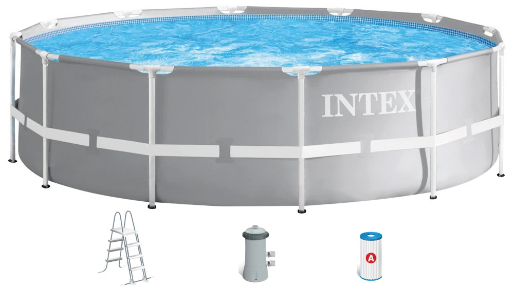 Каркасний басейн Intex 26716 Premium (366х99 см) з картриджним фільтром та драбиною 1 Каркасний басейн Intex 26716 Premium (366х99 см) з картриджним фільтром та драбиною
