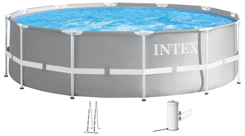 Каркасний басейн Intex 26718 Premium (366х122 см) з картриджним фільтром та драбиною 1 Каркасний басейн Intex 26718 Premium (366х122 см) з картриджним фільтром та драбиною