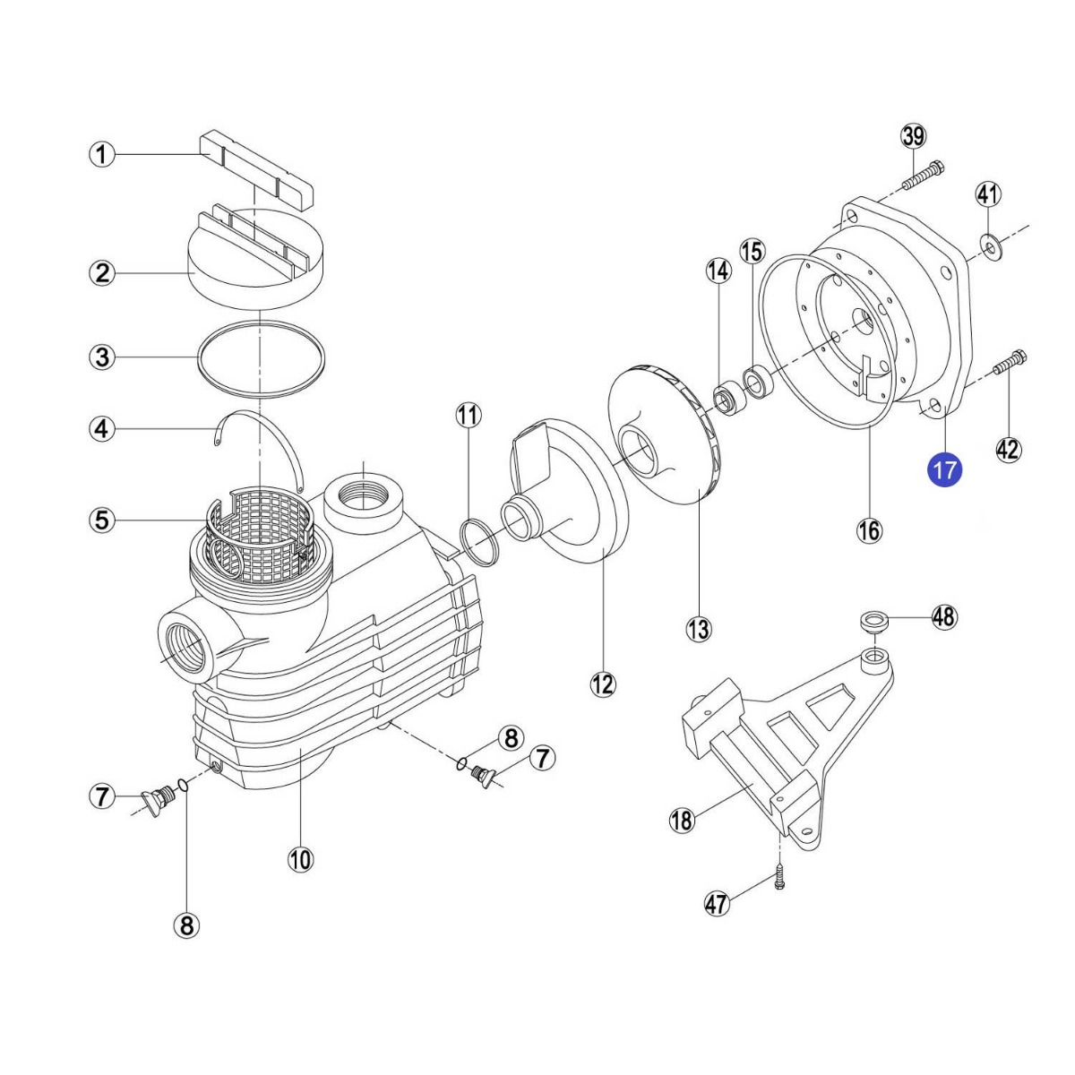 Кришка задня (фланець) насоса KNG, KS, EP-RKS 172.A/RBH0008.02R (RPUM0017.02R) 2 Кришка задня (фланець) насоса KNG, KS, EP-RKS 172.A/RBH0008.02R (RPUM0017.02R)