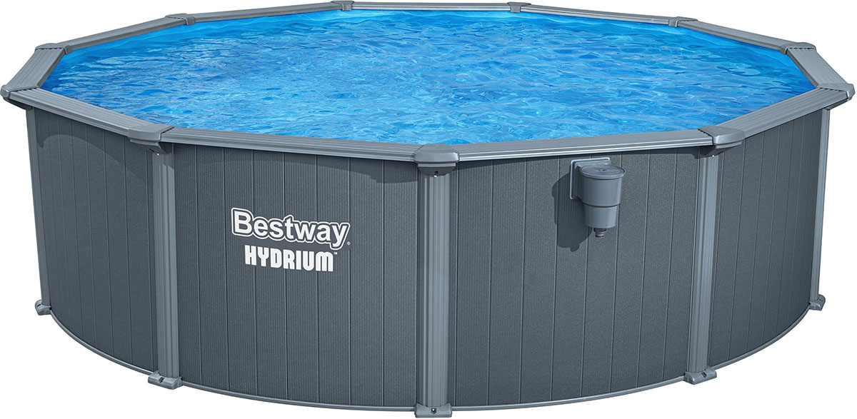 Збірний басейн Bestway Hydrium 561CU (488х132 см) з пісочним фільтром, драбиною та тентом 2 Збірний басейн Bestway Hydrium 561CU (488х132 см) з пісочним фільтром, драбиною та тентом