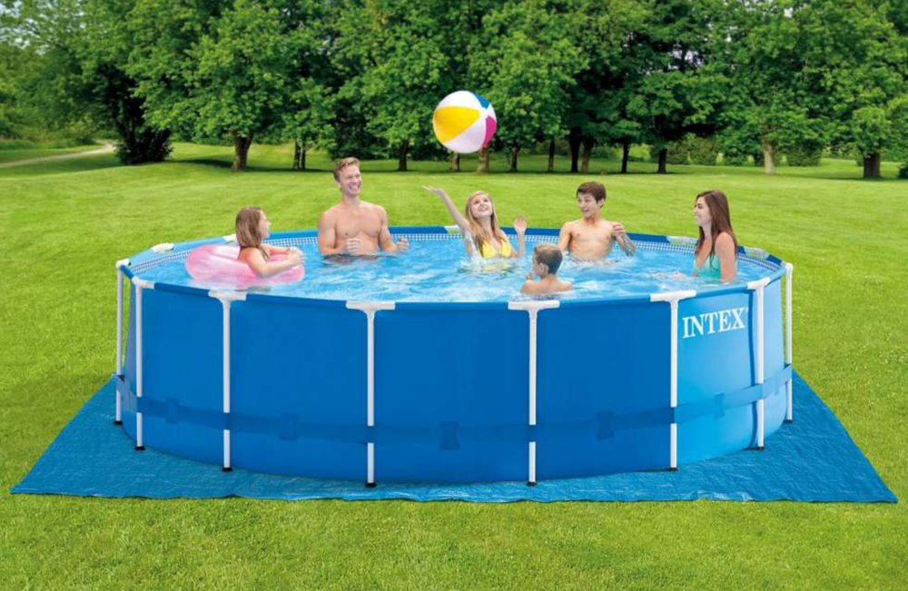 Каркасний басейн Intex 28242 (457х122 см) з картриджним фільтром, драбиною, підкладкою і тентом 2 Каркасний басейн Intex 28242 (457х122 см) з картриджним фільтром, драбиною, підкладкою і тентом