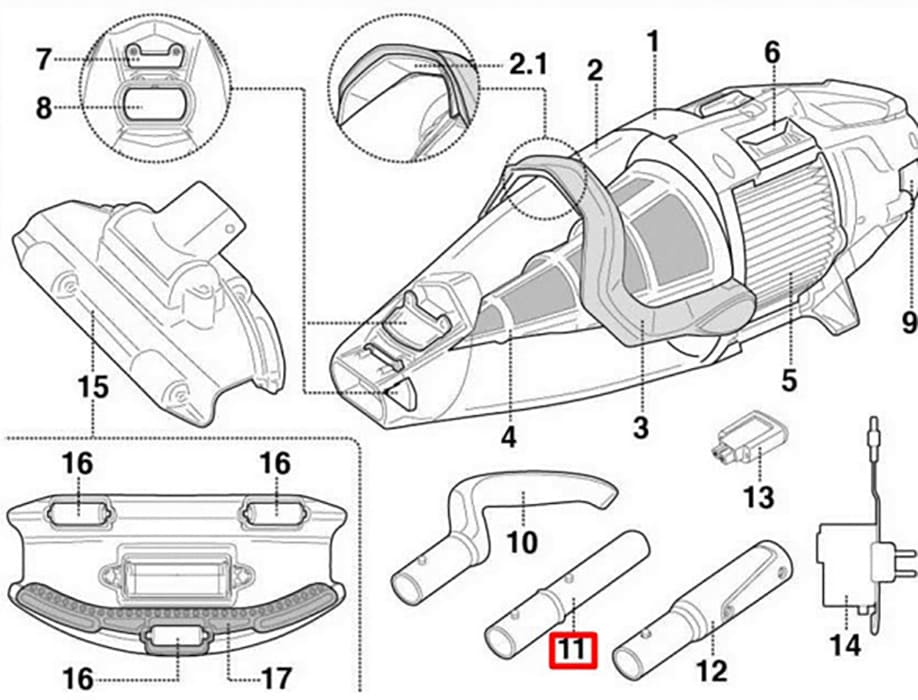 Ручка-конектор Kokido для пилососа Voltera EV55/75 2 Ручка-конектор Kokido для пилососа Voltera EV55/75