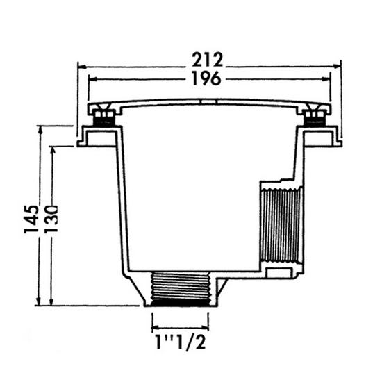 Злив донний Hayward 3253PAK2 2" під лайнер (компл. 2 шт.) 2 Злив донний Hayward 3252PAK2 2" під бетон (компл. 2 шт)