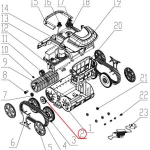 Шестерня колеса до пилососа Wybotics WY200 (No 2 S.WY3312Pro.001)