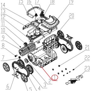 Корпус до пилососа Wybotics WY200 (No 1 S.WYBOTS1.20.002)