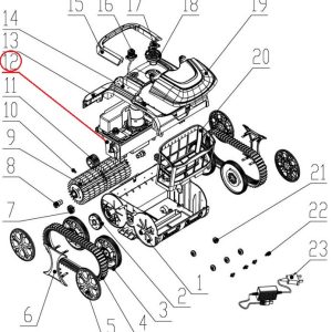 Приводний двигун до пилососа Wybotics WY200 (No 12 B.WYBOT S1.04.001)