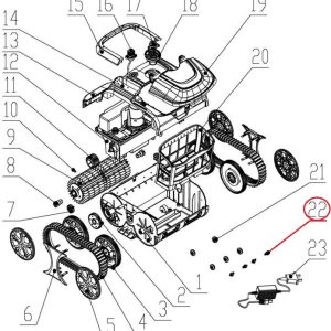 Вісь переднього колеса до пилососа Wybotics WY200 (No 22 S.3172.04.035)