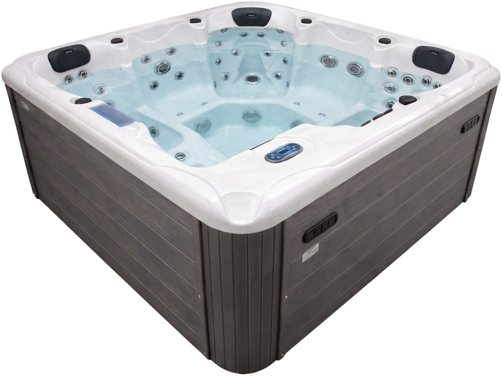 СПА-басейн Aquajoy Santorini (220х220х95 см), Сріблясто-білий мармур 1 СПА-басейн Aquajoy Santorini (220х220х95 см), Сріблясто-білий мармур