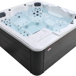 СПА-басейн Aquajoy Borneo (230х230х96 см), Сріблясто-білий мармур