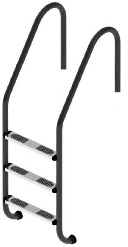 Сходи для басейну Flexinox Standard Nero (3 сходинки) Black, AISI-316L 1 Сходи для басейну Flexinox Standard Nero (3 сходинки) Black, AISI-316L