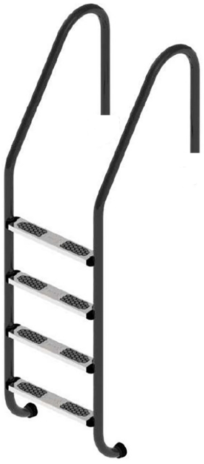 Сходи для басейну Flexinox Standard Nero (4 сходинки) Black, AISI-316L 1 Сходи для басейну Flexinox Standard Nero (4 сходинки) Black, AISI-316L