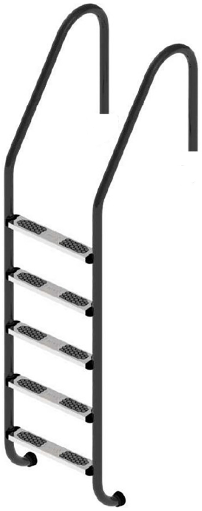 Сходи для басейну Flexinox Standard Nero (5 сходинок) Black, AISI-316L 1 Сходи для басейну Flexinox Standard Nero (5 сходинок) Black, AISI-316L