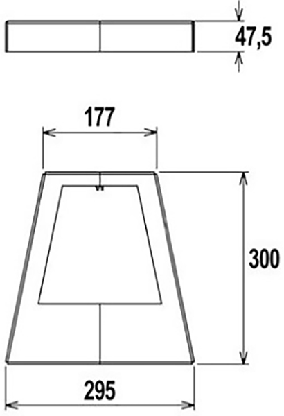 Накладка декоративна для водоспаду Flexinox Bali матова, AISI-316L 2 Накладка декоративна для водоспаду Flexinox Bali матова, AISI-316L