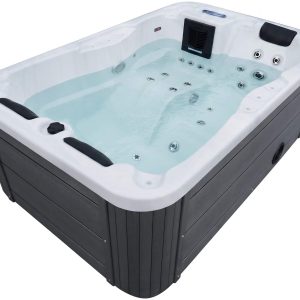 СПА-басейн Aquajoy Alicante (205х130х70 см), Сріблясто-білий мармур