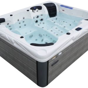 СПА-басейн Aquajoy Saint-Tropez (280х230х95 см), Сріблясто-білий мармур