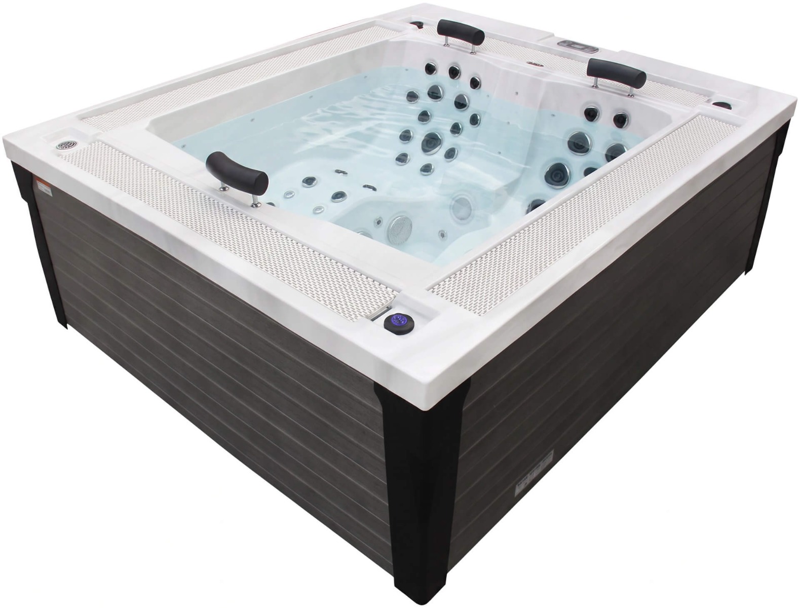 Переливний СПА-басейн Aquajoy Marmaris (230х198х89 см), Сріблясто-білий мармур 1 Переливний СПА-басейн Aquajoy Marmaris (230х198х89 см), Сріблясто-білий мармур