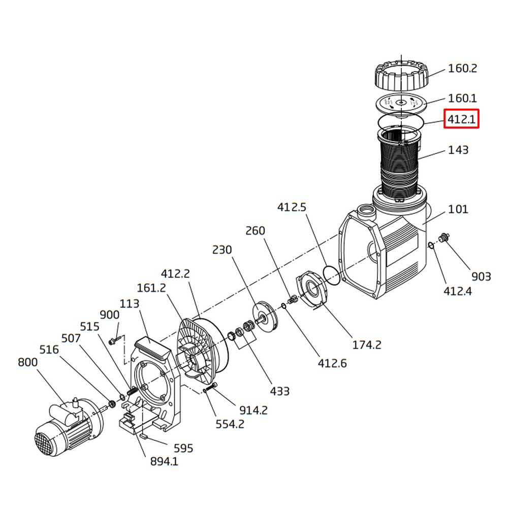Ущільнювальне кільце кришки префільтра Speck BADU Prime (292.1141.210) 1 Ущільнювальне кільце кришки префільтра Speck BADU Prime (292.1141.210)