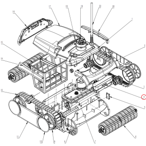 Комплект бічних ущільнень для корпусу робота-пилососа Wybotics WY350 (B.WY3051.09.002)