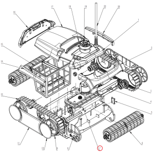 Комплект приводного механізму для робота-пилососа Wybotics WY350 (B.WY360.02.001)