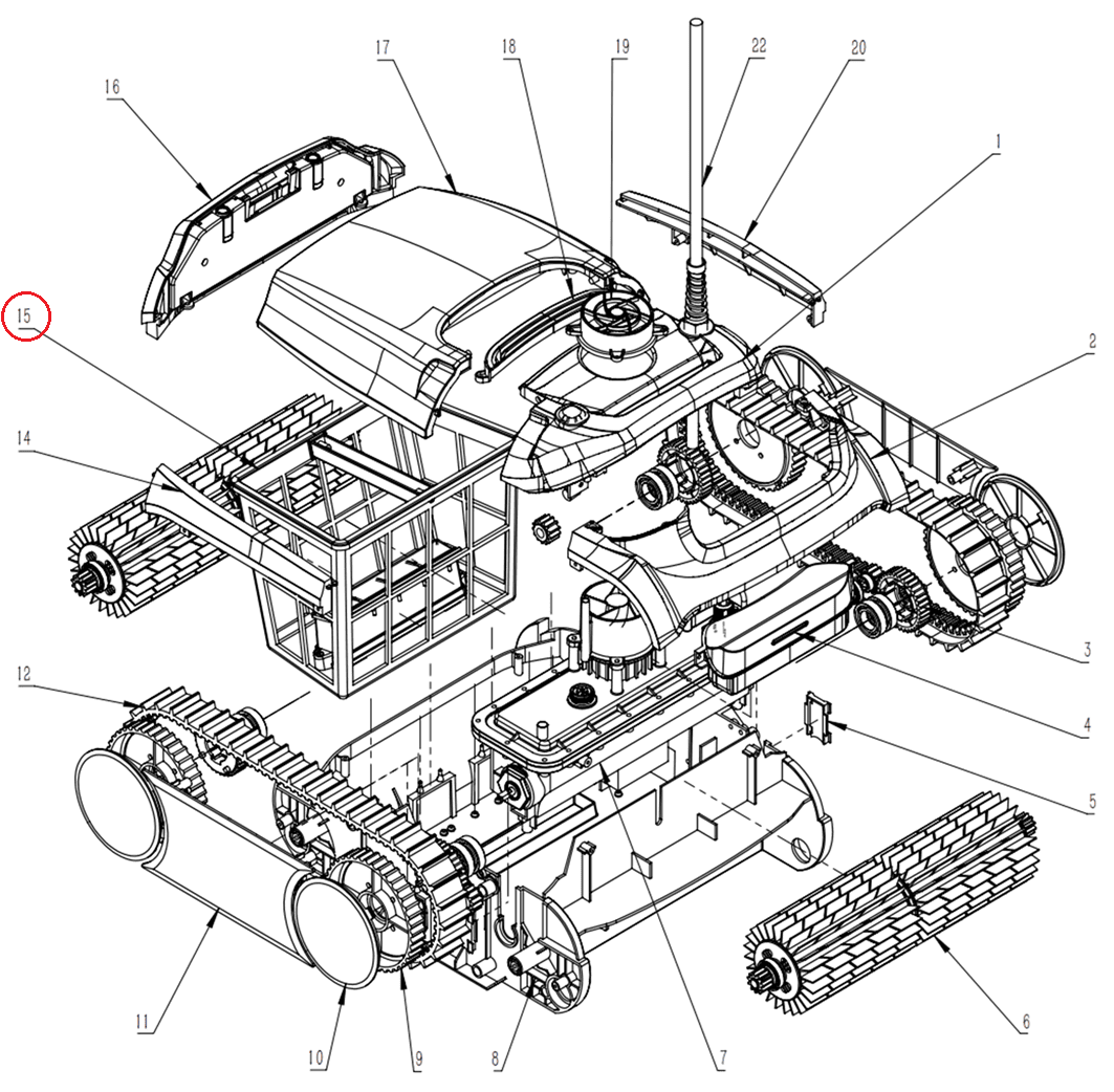 Кошик фільтра для робота-пилососа Wybotics WY350 (B.WY310.01.004) 1 Кошик фільтра для робота-пилососа Wybotics WY350 (B.WY310.01.004)