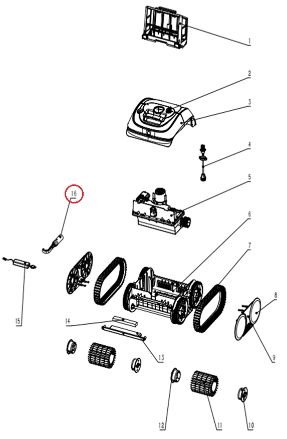 Гачок для виймання робота-пилососа Wybotics C1 (B.3172.08.001) 1 Гачок для виймання робота-пилососа Wybotics C1 (B.3172.08.001)