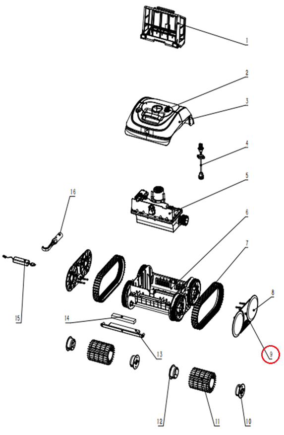 Бічна кришка для робота-пилососа Wybotics C1 (S.WY3312Pro.40.A.001) 1 Бічна кришка для робота-пилососа Wybotics C1 (S.WY3312Pro.40.A.001)