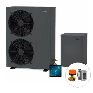 Інверторний тепловий насос для дому Aquajoy Comfort 18T (18 кВт) з ТЕН (3 кВт), циркуляційний насос + триходовий клапан