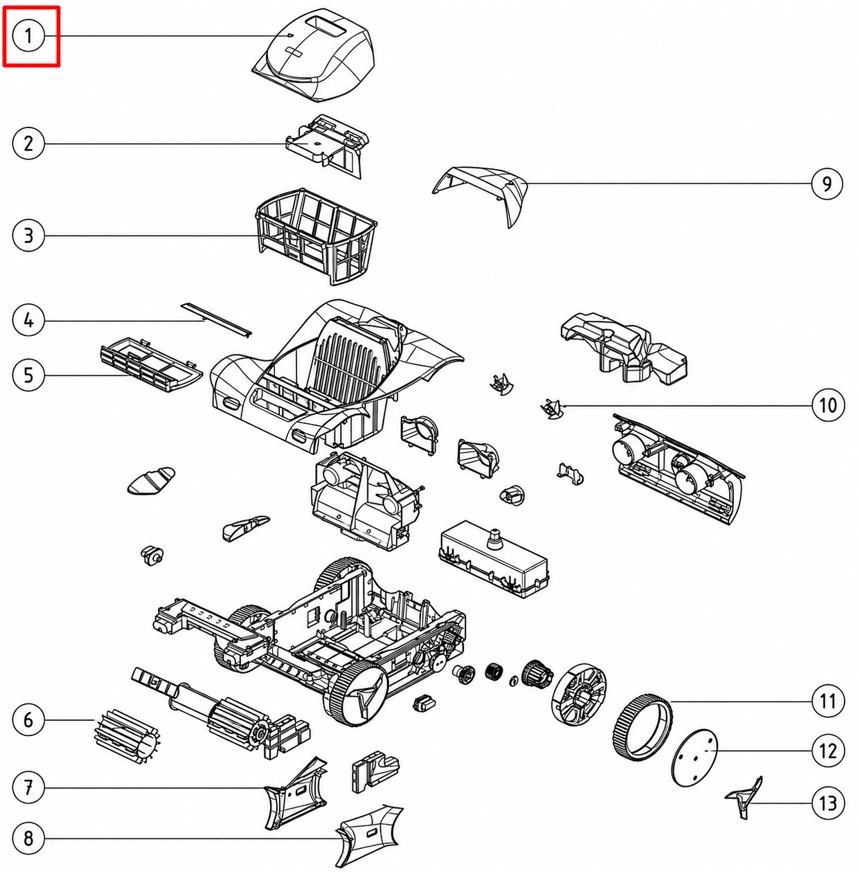 Верхня кришка фільтра для Fairland M1 1 Верхня кришка фільтра для Fairland M1