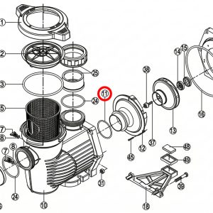 Ущільнювальне кільце крильчатки насоса Hayward HCP RPUM0011.03R