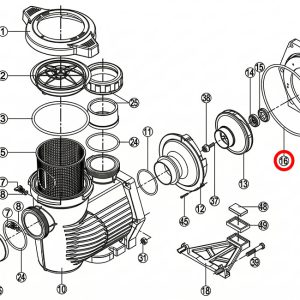 Ущільнювальне кільце корпусу насоса Hayward HCP RPUM0016.03R