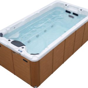 Плавальний СПА-басейн Aquajoy Wave (430х225х150 см), Сріблясто-білий мармур
