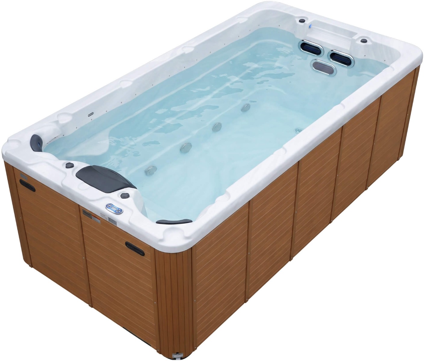 Плавальний СПА-басейн Aquajoy Wave (430х225х150 см), Сріблясто-білий мармур 1 Плавальний СПА-басейн Aquajoy Wave (430х225х150 см), Сріблясто-білий мармур
