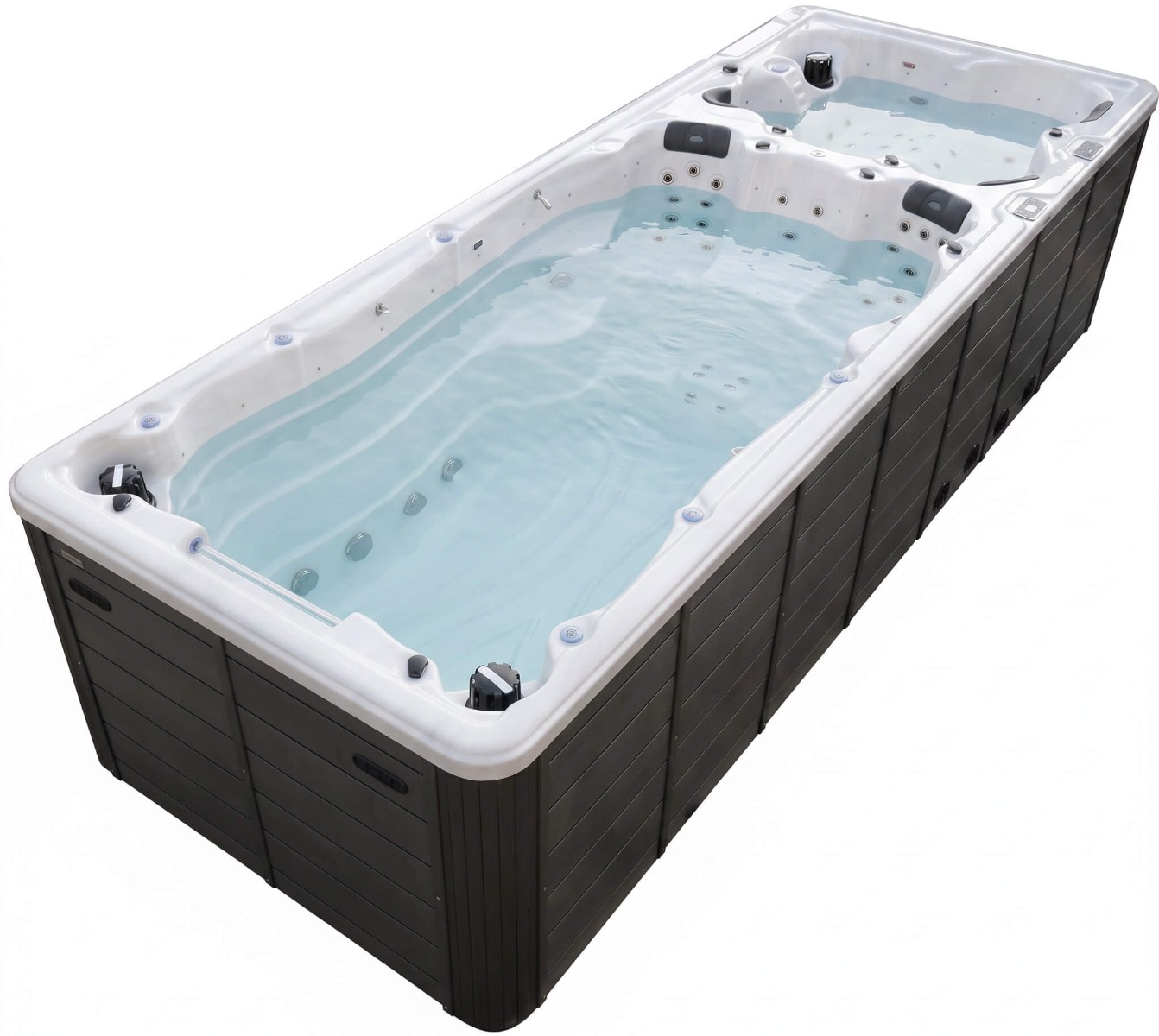 Плавальний СПА-басейн Aquajoy Equilibrium (580х220х150 см), Сріблясто-білий мармур 1 Плавальний СПА-басейн Aquajoy Equilibrium (580х220х150 см), Сріблясто-білий мармур