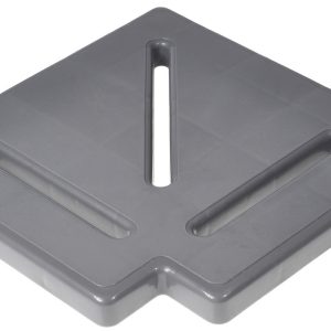 Кутовий елемент Aquajoy KP HKE27-G для переливної решітки, 90°, 245х25 мм (сірий)