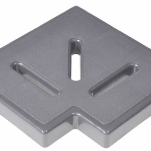 Кутовий елемент Aquajoy KP HKE23-G для переливної решітки, 90°, 145х25 мм (сірий)