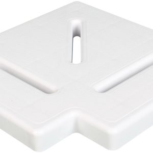 Кутовий елемент Aquajoy KP HKE25 для переливної решітки, 90°, 195х25 мм (білий)