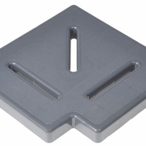 Кутовий елемент Aquajoy KP HKE25-G для переливної решітки, 90°, 195х25 мм (сірий)