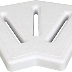 Кутовий елемент Aquajoy KP HKE26 для переливної решітки, 45°, 245х25 мм (білий)