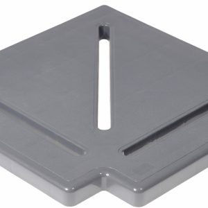 Кутовий елемент Aquajoy KP HKE28-G для переливної решітки, 90°, 295х25 мм (сірий)