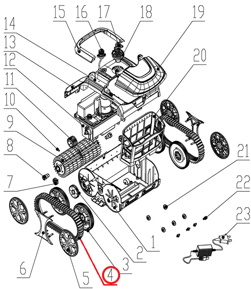 Ремінь до пилососа Wybotics WY200, (Belt №4/WY200) 1 Ремінь до пилососа Wybotics WY200, (Belt №4/WY200)