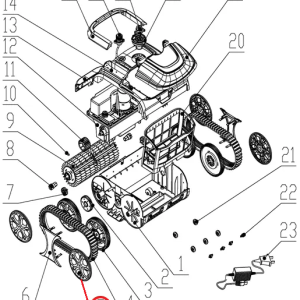 Ковпак колеса до пилососа Wybotics WY200, (Wheel cover№5)