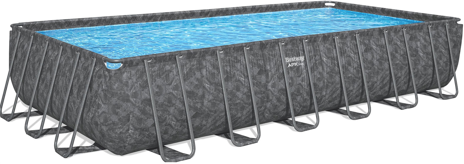 Каркасний басейн Bestway Grey 561KG (732х366х132 см) з пісочним фільтром, тентом та драбиною 2 Каркасний басейн Bestway Grey 561KG (732х366х132 см) з пісочним фільтром, тентом та драбиною