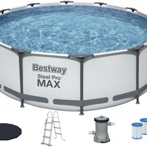 Каркасний басейн Bestway 56420 (366х122 см) з картриджним фільтром, тентом і драбиною